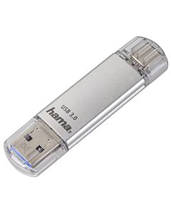 Hama C-Laeta USB flash drive 16 GB USB Type-A / USB Type-C 3.2 Gen 1 (3.1 Gen 1) Silver 00124161