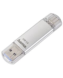 Hama C-Laeta USB flash drive 256 GB USB Type-A / USB Type-C 3.2 Gen 1 (3.1 Gen 1) Silver 00181075