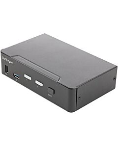 StarTech.com 2 Port HDMI KVM Switch - Single Monitor 4K 60Hz Ultra HD HDR - Desktop HDMI 2.0 KVM Switch with 2 Port USB 3.0 Hub (5Gbps) and 4x USB 2.0 HID, Audio - Hotkey Switching - TAA SV231HU34K6