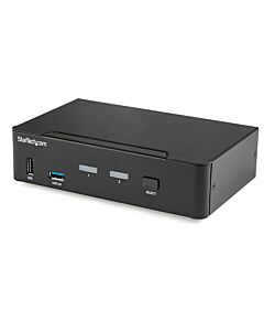 StarTech.com 2 Port DisplayPort KVM Switch - 4K 60Hz - Single Display - Dual Port UHD DP 1.2 USB KVM Switch with Integrated USB 3.0 Hub & Audio - Dell HP Apple Lenovo - TAA Compliant SV231DPU34K