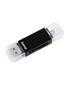 Hama Basic card reader USB 2.0/Micro-USB Black 00181056