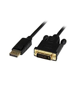 StarTech.com 3ft (1m) DisplayPort to DVI Cable - 1080p Video - Active DisplayPort to DVI Adapter Cable - DisplayPort to DVI-D Cable Converter Single Link - DP 1.2 to DVI Monitor Cable DP2DVIMM3BS
