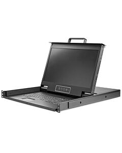 StarTech.com Rackmount KVM Console HD 1080p - Single Port VGA KVM with 17" LCD Monitor for Server Rack - Fully Featured 1U LCD KVM Drawer w/Cables & Hardware - USB Support - 50,000 MTBF RKCONS17HD