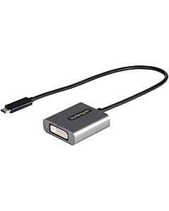 StarTech.com USB C to DVI Adapter - 1920x1200p USB-C to DVI-D Adapter Dongle - USB Type C to DVI Display/Monitor - Video Converter - Thunderbolt 3 Compatible - 12" Long Attached Cable - Upgraded Version of CDP2DVI CDP2DVIEC