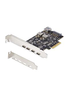 StarTech.com 5-Port USB PCIe Card, USB 3.2 10Gbps, PCI Express Card with 4x USB-C Ports, 1x USB-A Internal Port, USB PCIe Controller Card, Windows/macOS/Linux PS4C3IA3-USB-C-CARD