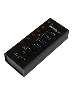 StarTech.com 4 Port USB 3.0 Hub plus 3 Dedicated USB Charging Ports (2 x 1A & 1 x 2A) - Wall Mountable Metal Enclosure~4 Port USB 3.0 Hub (5Gbps) plus 3 Dedicated USB Charging Ports (2 x 1A & 1 x 2A) - Wall Mountable Metal Enclosure ST4300U3C3