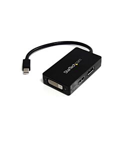 StarTech.com Travel A/V adapter: 3-in-1 Mini DisplayPort to DisplayPort DVI or HDMI converter MDP2DPDVHD