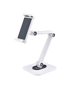 StarTech.com Adjustable Tablet Stand for Desk - Wall Mountable - Capacity 2.2lb (1kg) - Ergonomic Articulating Universal Tablet Stand - Tablet Holder for Desk Pivot/Swivel/Rotate ADJ-TABLET-STAND-W