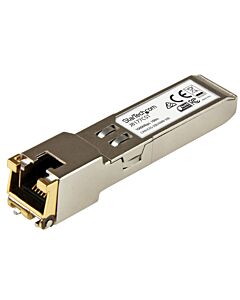 StarTech.com HP J8177C Compatible SFP Transceiver ule - 1000BASE-T~HPE J8177C Compatible SFP ule - 1000BASE-T - SFP to RJ45 Cat6/Cat5e - 1GE Gigabit Ethernet SFP - RJ-45 100m - HPE 1810, 1820, 2530 J8177CST