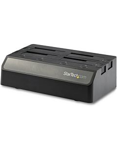 StarTech.com 4-Bay USB to SATA Hard Drive Docking Station, USB 10Gbps, External 2.5" & 3.5" SSD / HDD Dock, SATA III, Hot-Swap Hard Drive Bay, Top-Loading SDOCK4U313