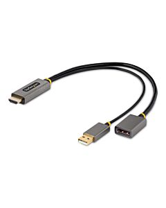 StarTech.com 1ft (30cm) HDMI to DisplayPort Adapter Cable, Active 4K 60Hz HDMI 2.0 to DP 1.2 Converter, HDR, USB Bus Powered, HDMI Source to DisplayPort Monitor for Laptops/PC 128-HDMI-DISPLAYPORT