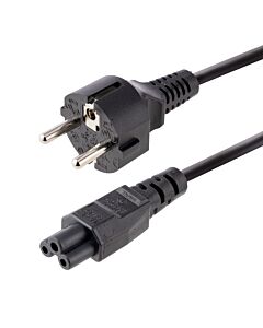 StarTech.com 3m (10ft) Laptop Power Cord, EU Schuko to C5, 2.5A 250V, 18AWG, Notebook / Laptop Replacement AC Cord, Power Brick Cord, Laptop Charger Cable, Clover Leaf/Mickey Mouse Power Cord 753E-3M-POWER-LEAD