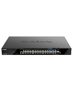 D-Link 28-Port Gigabit Stackable POE+ Smart Managed Switch with 2 x 10GBase-T & 2 x 10G SFP+ DGS-1520-28MP