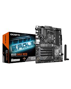 GIGABYTE B550 EAGLE WIFI6 Motherboard - AMD Ryzen 5000 G-Series CPUs, 10+3+1 Phases VRM, up to 3200MHz DDR4, 1xPCIe 4.0 + 1xPCIe 3.0 M.2, 1GbE LAN, WIFI 6, USB 3.2 Gen 2 B550 EAGLE WIFI6
