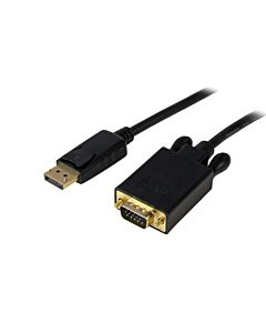 StarTech.com 6ft (1.8m) DisplayPort to VGA Cable - Active DisplayPort to VGA Adapter Cable - 1080p Video - DP to VGA Monitor Cable - DP 1.2 to VGA Converter - Latching DP Connector DP2VGAMM6B