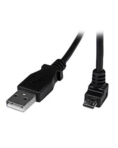 StarTech.com 2m Micro USB Cable - A to Down Angle Micro B USBAUB2MD