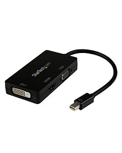 StarTech.com Travel A/V Adapter: 3-in-1 Mini DisplayPort to VGA DVI or HDMI Converter MDP2VGDVHD