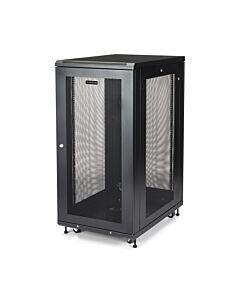 StarTech.com 4-Post 24U Server Rack Cabinet, Lockable 19" Data Rack Cabinet for Computer / AV / IT Equipment, Office / Home Network Rack with Casters & Adjustable Mounting Rails RK2433BKM