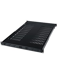 StarTech.com 1U Adjustable Vented Server Rack Mount Shelf - 175lbs - 19.5 to 38in Adjustable Mounting Depth Universal Tray for 19" AV/ Network Equipment Rack - 27.5in Deep ADJSHELF