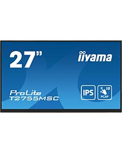 iiyama ProLite T2755MSC-B1 computer monitor 68.6 cm (27") 1920 x 1080 pixels Full HD LED Touchscreen Tabletop Black T2755MSC-B1