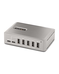 StarTech.com 10-Port USB-C Hub - 8x USB-A/2x USB-C - Self-Powered w/65W Power Supply - USB 3.1 10Gbps - Desktop/Laptop USB Hub w/USB-IF  3ft Locking Cable, USB C Hub 10G8A2CS-USB-C-HUB