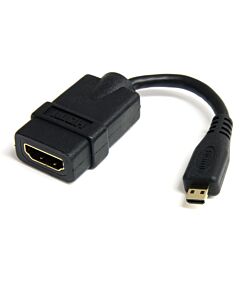 StarTech.com Micro HDMI to HDMI Adapter - 4K 30Hz Video - Durable High Speed Micro HDMI Type-D to HDMI 1.4 Converter/Cable Adapter Dongle - Ultra HD HDMI Monitors, TVs & Displays - M/F HDADFM5IN