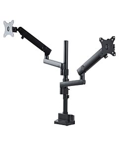StarTech.com Desk Mount Dual Monitor Arm, Full Motion Monitor Mount for 2x VESA Displays up to 32" (17.6lb/8kg), Height Adjustable, Clamp/Gmet Mount, Mechanical Spring ARMDUALPIVOT