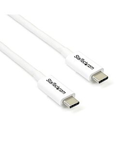StarTech.com Thunderbolt 3 Cable - 20Gbps - 2m - White - Thunderbolt, USB, and DisplayPort Compatible TBLT3MM2MW
