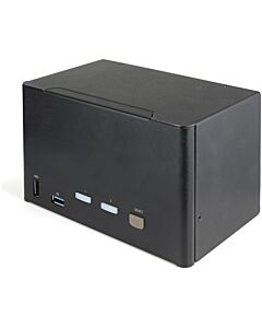 StarTech.com 2 Port Quad Monitor DisplayPort KVM Switch - 4K 60Hz UHD HDR - Desktop 4K DP 1.2 KVM with 2 Port USB 3.0 Hub (5Gbps) & 4x USB 2.0 HID Ports, Audio - Hotkey Switching - TAA SV231QDPU34K