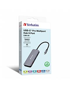Verbatim CMH-09 USB Type-C 10000 Mbit/s Silver 32152
