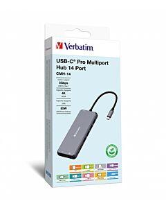 Verbatim CMH-14 USB Type-C 5000 Mbit/s Silver 32154