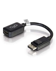 C2G 20cm DisplayPort to HDMI Adapter - DP Male to HDMI Female - Black 54322