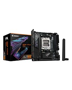 GIGABYTE B850I AORUS PRO Motherboard - AMD Ryzen 9000 Series CPUs, 8+2+1 Phases Digital VRM, up to 8400MHz DDR5 (OC), 1xPCIe 5.0 + 1xPCIe 4.0 M.2, 2.5LAN, WIFI 7, USB 3.2 Gen 2 B850I AORUS PRO