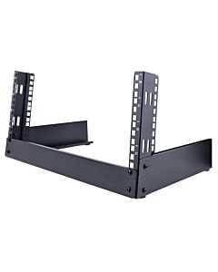 StarTech.com 2-Post 4U Desktop Server Rack, Small Open Frame 19in Computer Rack, Compact Network Rack for AV / Studio / Data / IT Equipment - Free Standing Two-Post Home/Office Rack RK4OD