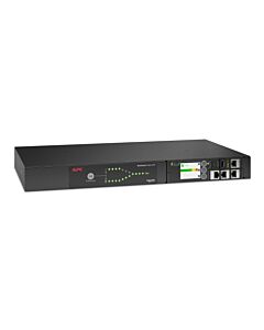 APC Netshelter Rack Automatic Transfer Switch, 1U, 15A, 100/120V, 5-15 IN, 10 5-15R OUT, 50/60Hz AP4450A