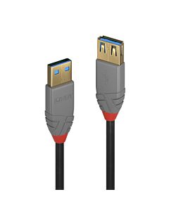 Lindy 1m USB 3.2 Type A Extension Cable, 5Gbps, Anthra Line 36761