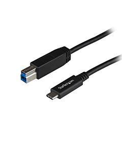 StarTech.com 3.3ft (1m) USB-B to USB-C Cable, USB 10Gbps, Data Cord, USB 3.2 Gen 2, USB-C Data Transfer Cable USB31CB1M