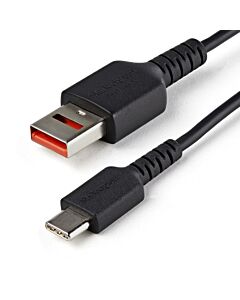 StarTech.com 3ft (1m) Secure Charging Cable – USB-A to USB-C Data Blocker Charge-Only Cable – No-Data Power-Only Charger Cable for Phone/Tablet – Data Blocking USB Protector Adapter Cable USBSCHAC1M