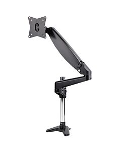 StarTech.com Desk Mount Monitor Arm for Single VESA Display up to 32" or 49" Ultrawide 8kg/17.6lb - Full Motion Articulating & Height Adjustable - C-Clamp, Gmet - Single Monitor Arm ARMPIVOTE2
