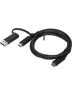 Lenovo 4X90U90618 USB cable USB 3.2 Gen 1 (3.1 Gen 1) 1 m USB A/USB C USB C Black 4X90U90618