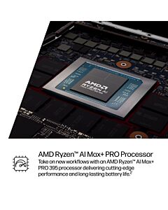 HP ZBook Ultra G1a Copilot+ PC AMD Ryzen AI Max+ PRO 395 Mobile workstation 35.6 cm (14") Touchscreen 2.8K 64 GB LPDDR5x-SDRAM 1 TB SSD Wi-Fi 7 (802.11be) Windows 11 Pro AI Workstation, AI PC Silver A3ZH3ET#ABU