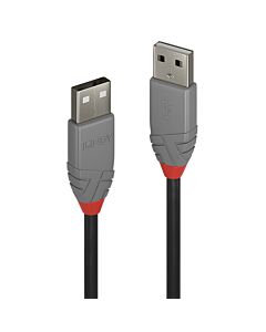 Lindy 2m USB 2.0 Type A to A Cable, Anthra Line 36693
