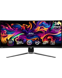 MSI MPG 341CQPX QD-OLED computer monitor 86.4 cm (34") 3440 x 1440 pixels UltraWide Quad HD Black 9S6-3DD04T-019