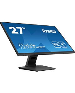 iiyama ProLite 27” Optical Bonded PCAP 10pt touchscreen monitor with IPS panel technology, edge-to-edge glass design and anti-fingerprint coating T2752MSC-B1