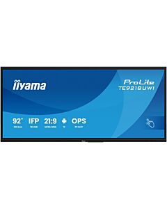 iiyama TE9218UWI-B1AG Signage Display Kiosk design 2.32 m (91.5") LED Wi-Fi 500 cd/m² 5K Ultra HD Black Touchscreen Built-in processor Android 16/7 TE9218UWI-B1AG