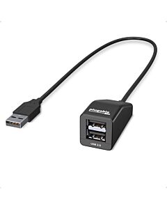 Plugable Technologies 2-in-1 USB Splitter with Dual USB 2.0 Ports, Compatible with Windows, Linux, macOS, Che OS, USB Multiport Hub for Laptops USB2-2PORT