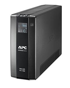 APC Back-UPS Pro, 1300VA/780W, Tower, 230V, 8x IEC C13 outlets, AVR, LCD, User Replaceable Battery BR1300MI