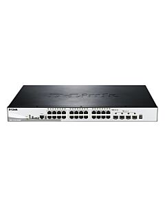 D-Link 28-Port Gigabit Stackable POE Smart Managed Switch including 4 x 10G SFP+ DGS-1510-28XMP