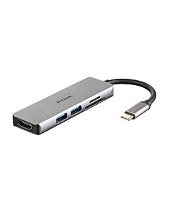 D-Link 5-in-1 USB-C Hub with HDMI and SD/microSD Card Reader DUB-M530