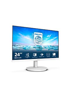 Philips V Line 241V8AW/00 computer monitor 60.5 cm (23.8") 1920 x 1080 pixels Full HD LCD White 241V8AW/00